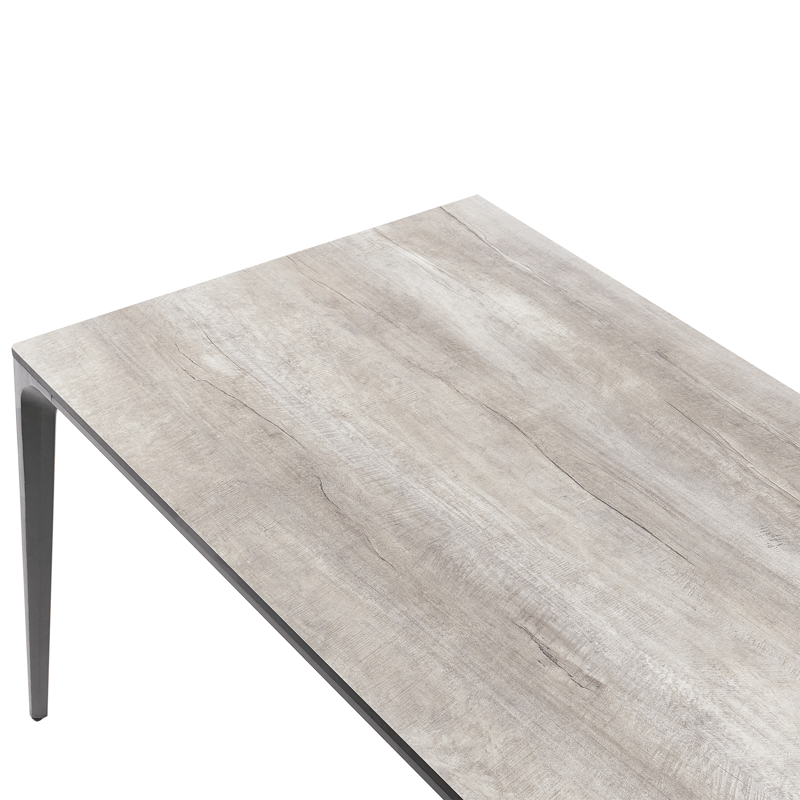 Matbord utomhus Sovareto 180 cm Imitation Av Trä - Grå - Utemöbler - Utebord & trädgårdsbord - Matbord utomhus