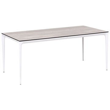Matbord utomhus Sovareto 90x180 cm Imitation Av Trä - Grå/Vit - Utemöbler - Utebord & trädgårdsbord - Matbord utomhus
