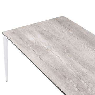 Matbord utomhus Sovareto 90x180 cm Imitation Av Trä - Grå/Vit - Utemöbler - Utebord & trädgårdsbord - Matbord utomhus