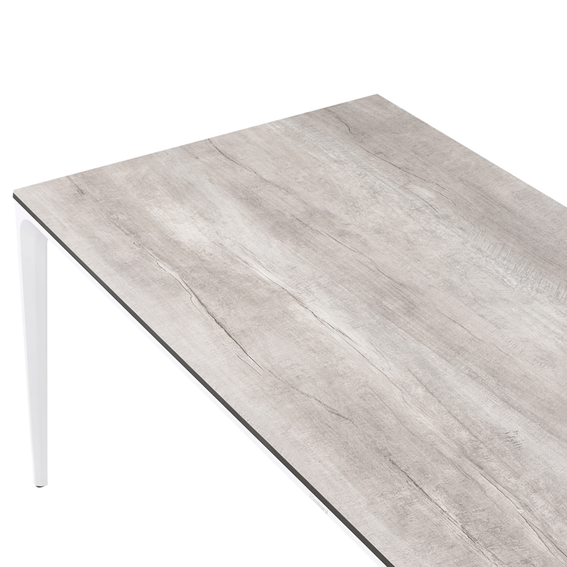 Matbord utomhus Sovareto 90x180 cm Imitation Av Trä - Grå/Vit - Utemöbler - Utebord & trädgårdsbord - Matbord utomhus