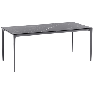 Matbord utomhus Sovareto 90x180 cm Marmoreffekt - Svart/Grå - Utemöbler - Utebord & trädgårdsbord - Matbord utomhus