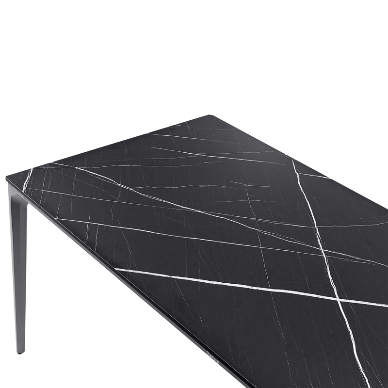 Matbord utomhus Sovareto 90x180 cm Marmoreffekt - Svart/Grå - Utemöbler - Utebord & trädgårdsbord - Matbord utomhus