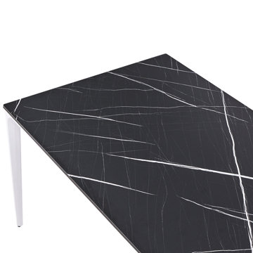 Matbord utomhus Sovareto 90x180 cm Marmoreffekt - Svart/Vit - Utemöbler - Utebord & trädgårdsbord - Matbord utomhus