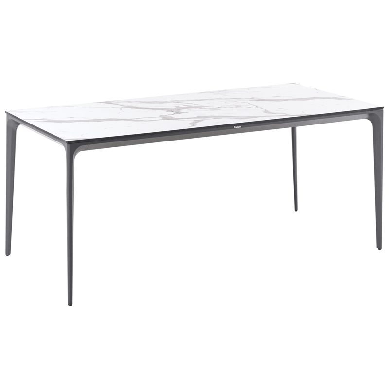 Matbord utomhus Sovareto 90x180 cm Marmoreffekt - Vit/Grå - Utemöbler - Utebord & trädgårdsbord - Matbord utomhus