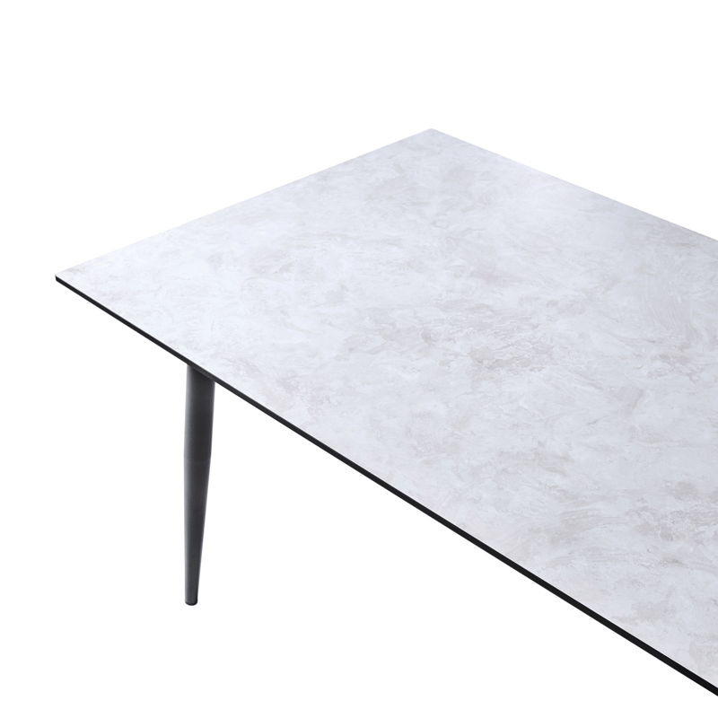 Matbord utomhus Tolentino 90x180 cm Steneffekt - Grå - Utemöbler - Utebord & trädgårdsbord - Matbord utomhus