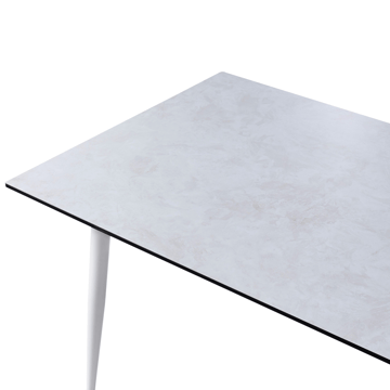 Matbord utomhus Tolentino 90x180 cm Steneffekt - Grå/Vit - Utemöbler - Utebord & trädgårdsbord - Matbord utomhus