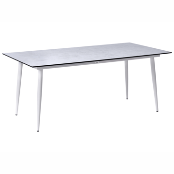 Matbord utomhus Tolentino 90x180 cm Steneffekt - Grå/Vit - Utemöbler - Utebord & trädgårdsbord - Matbord utomhus