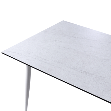 Matbord utomhus Tolentino 90x180 cm Steneffekt - Vit/Beige - Utemöbler - Utebord & trädgårdsbord - Matbord utomhus