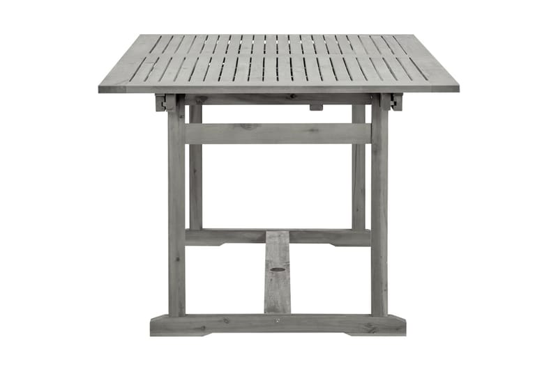 Trädgårdsbord (150-200)x100x75 cm massivt akaciaträ - Grå - Utemöbler - Utebord & trädgårdsbord - Matbord utomhus