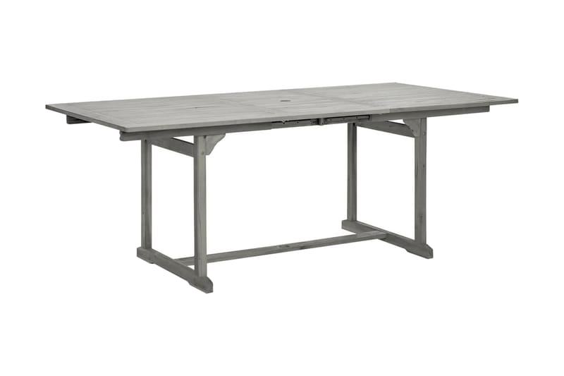 Trädgårdsbord (150-200)x100x75 cm massivt akaciaträ - Grå - Utemöbler - Utebord & trädgårdsbord - Matbord utomhus