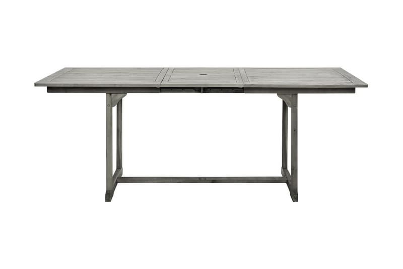 Trädgårdsbord (150-200)x100x75 cm massivt akaciaträ - Grå - Utemöbler - Utebord & trädgårdsbord - Matbord utomhus