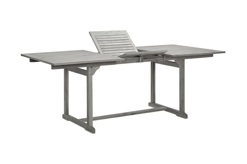 Trädgårdsbord (150-200)x100x75 cm massivt akaciaträ - Grå - Utemöbler - Utebord & trädgårdsbord - Matbord utomhus
