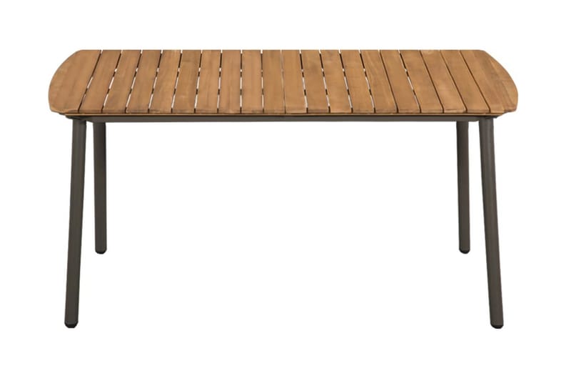 Trädgårdsbord 150x90x72cm massivt akaciaträ och stål - Brun - Utemöbler - Utebord & trädgårdsbord - Matbord utomhus