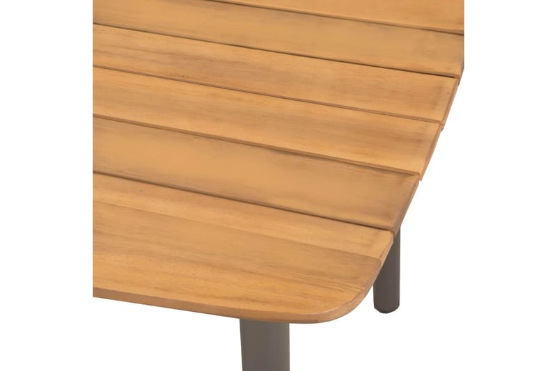 Trädgårdsbord 150x90x72cm massivt akaciaträ och stål - Brun - Utemöbler - Utebord & trädgårdsbord - Matbord utomhus