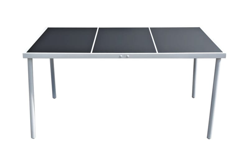 Trädgårdsbord 150x90x74 cm svart stål - Svart - Utemöbler - Utebord & trädgårdsbord - Matbord utomhus