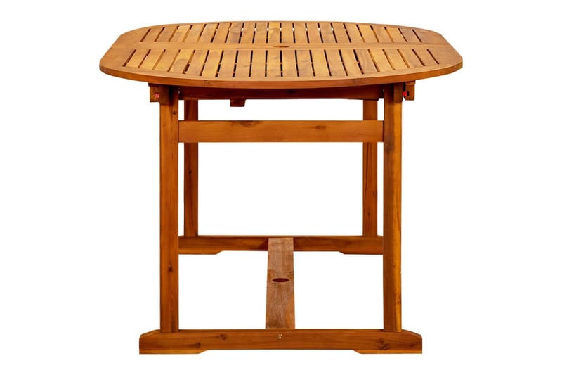 Trädgårdsbord (160-240)x100x75 cm massivt akaciaträ - Brun - Utemöbler - Utebord & trädgårdsbord - Matbord utomhus