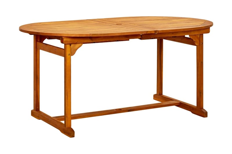 Trädgårdsbord (160-240)x100x75 cm massivt akaciaträ - Brun - Utemöbler - Utebord & trädgårdsbord - Matbord utomhus