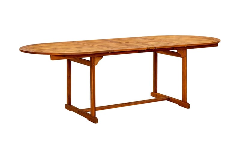Trädgårdsbord (160-240)x100x75 cm massivt akaciaträ - Brun - Utemöbler - Utebord & trädgårdsbord - Matbord utomhus