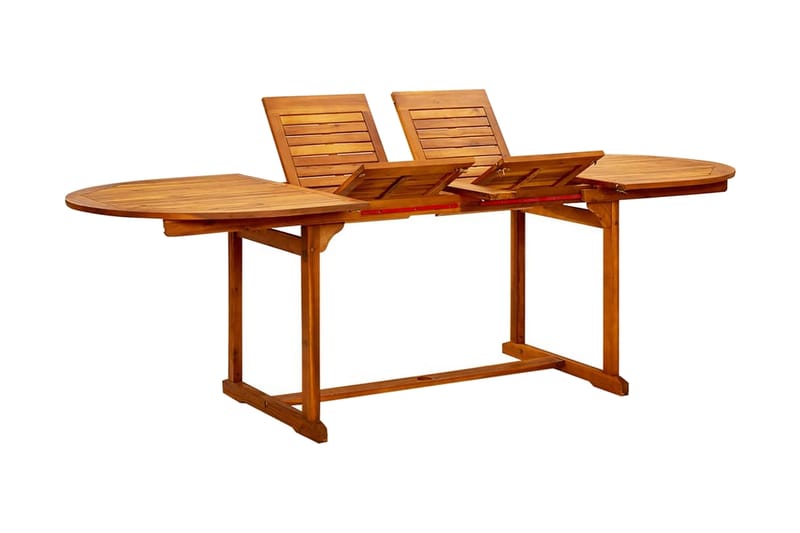 Trädgårdsbord (160-240)x100x75 cm massivt akaciaträ - Brun - Utemöbler - Utebord & trädgårdsbord - Matbord utomhus