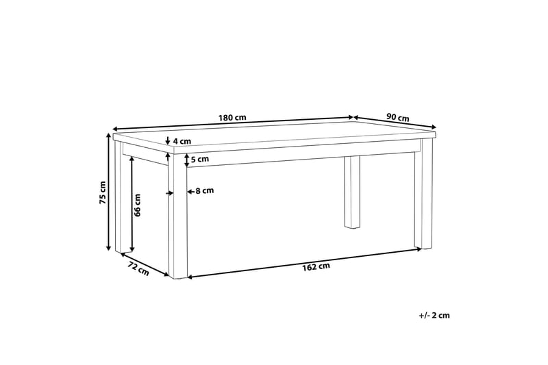 Trädgårdsbord 180 x 90 cm grå OSTUNI - Grå - Utemöbler - Utebord & trädgårdsbord - Matbord utomhus