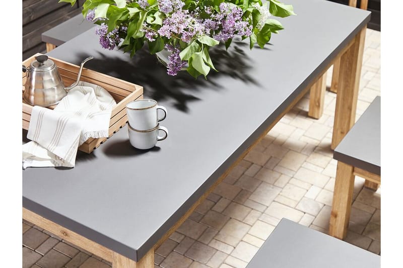 Trädgårdsbord 180 x 90 cm grå OSTUNI - Grå - Utemöbler - Utebord & trädgårdsbord - Matbord utomhus