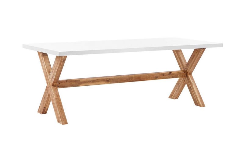 Trädgårdsbord 200 x 100 cm vit OLBIA - Vit - Utemöbler - Utebord & trädgårdsbord - Matbord utomhus