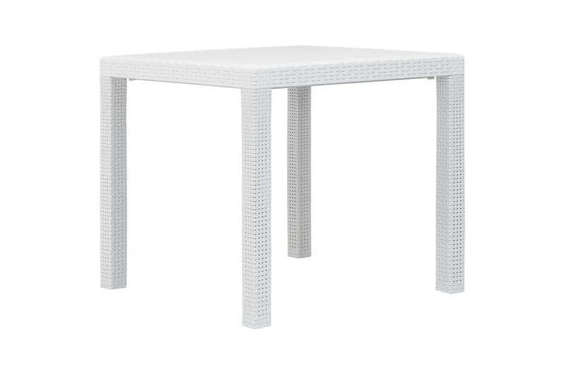 Trädgårdsbord 79x79x72 cm konstrotting vit - Vit - Utemöbler - Utebord & trädgårdsbord - Matbord utomhus