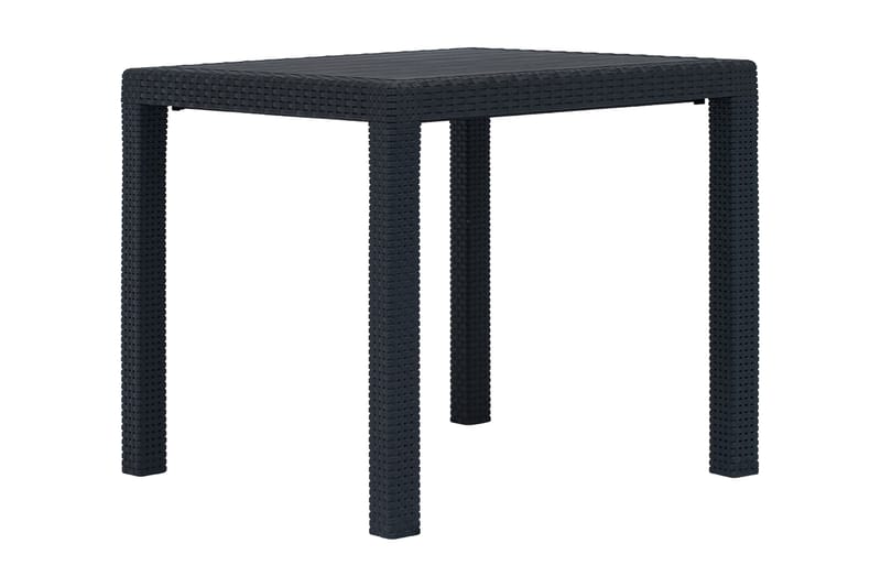 Trädgårdsbord 79x79x72 cm plastrotting antracit - Grå - Utemöbler - Utebord & trädgårdsbord - Matbord utomhus