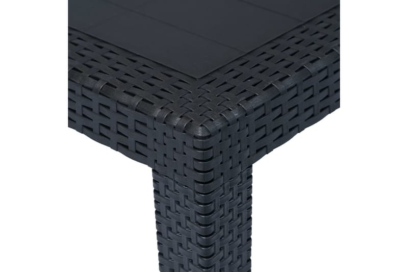 Trädgårdsbord 79x79x72 cm plastrotting antracit - Grå - Utemöbler - Utebord & trädgårdsbord - Matbord utomhus