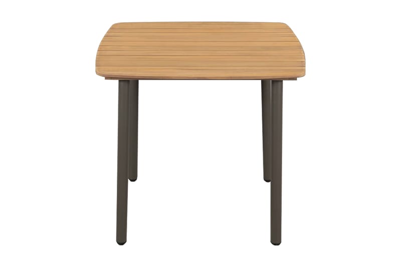 Trädgårdsbord 80x80x72cm massivt akaciaträ och stål - Brun - Utemöbler - Utebord & trädgårdsbord - Matbord utomhus