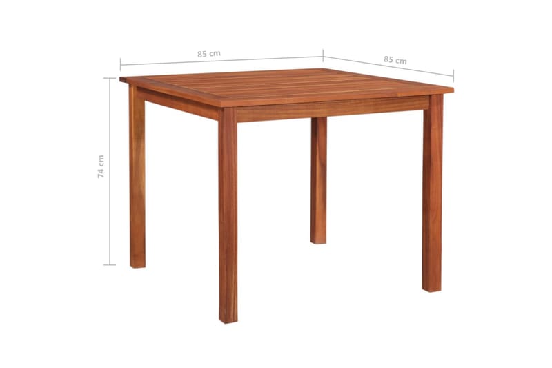 Trädgårdsbord 85x85x74 cm massivt akaciaträ - Brun - Utemöbler - Utebord & trädgårdsbord - Matbord utomhus