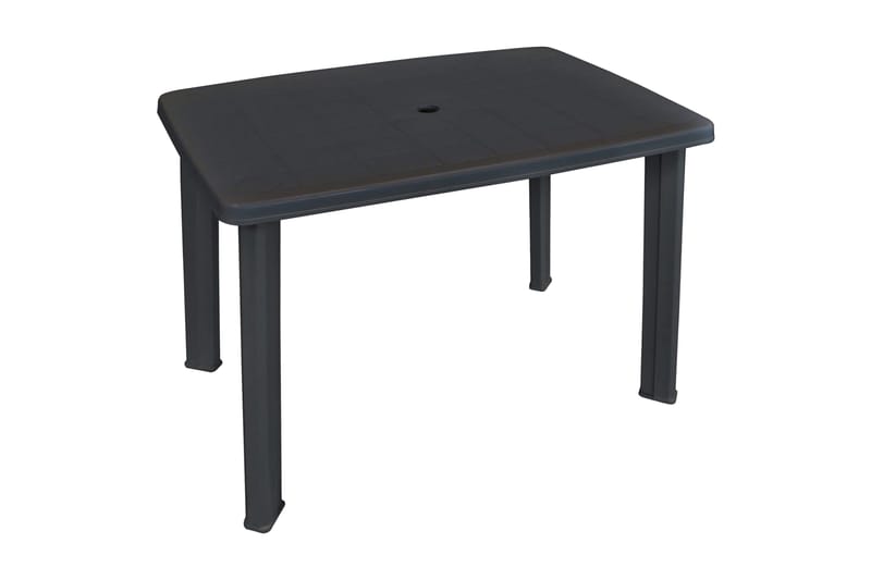 Trädgårdsbord antracit 101x68x72 cm plast - Grå - Utemöbler - Utebord & trädgårdsbord - Matbord utomhus