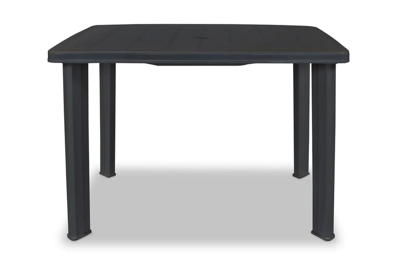 Trädgårdsbord antracit 101x68x72 cm plast - Grå - Utemöbler - Utebord & trädgårdsbord - Matbord utomhus