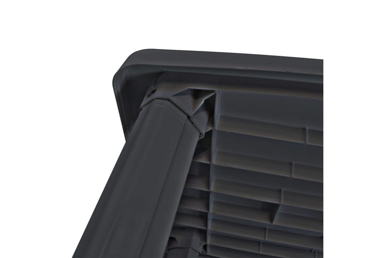 Trädgårdsbord antracit 101x68x72 cm plast - Grå - Utemöbler - Utebord & trädgårdsbord - Matbord utomhus