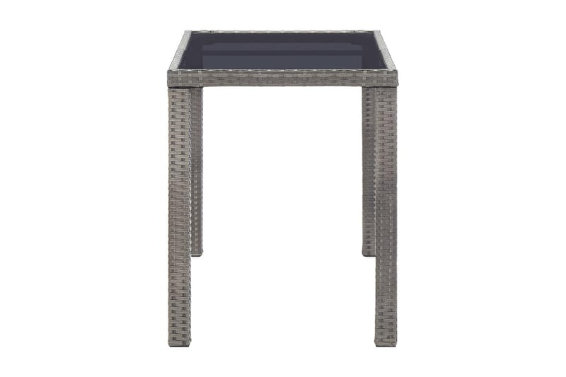 Trädgårdsbord antracit 123x60x74 cm konstrotting - Grå - Utemöbler - Utebord & trädgårdsbord - Matbord utomhus