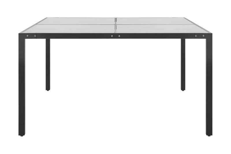 Trädgårdsbord antracit 130x130x72 cm stål och glas - Grå - Utemöbler - Utebord & trädgårdsbord - Matbord utomhus