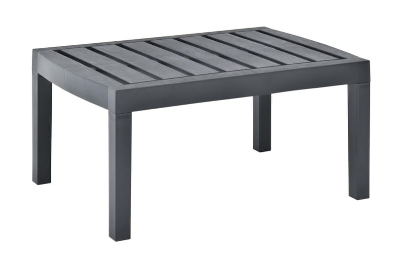Trädgårdsbord antracit 78x55x38 cm plast - Grå - Utemöbler - Utebord & trädgårdsbord - Matbord utomhus
