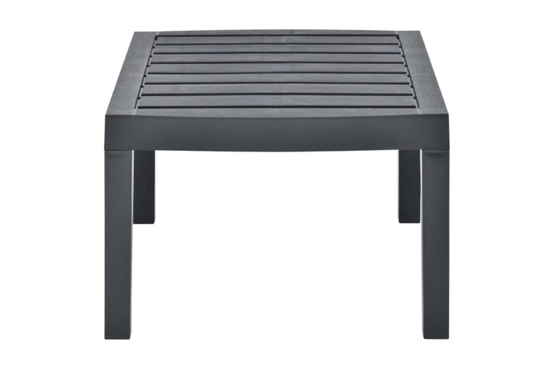 Trädgårdsbord antracit 78x55x38 cm plast - Grå - Utemöbler - Utebord & trädgårdsbord - Matbord utomhus