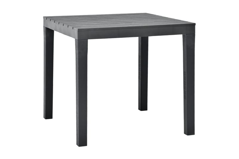 Trädgårdsbord antracit 78x78x72 cm plast - Grå - Utemöbler - Utebord & trädgårdsbord - Matbord utomhus