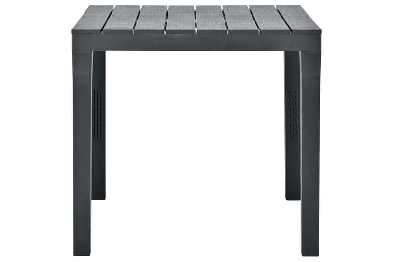 Trädgårdsbord antracit 78x78x72 cm plast - Grå - Utemöbler - Utebord & trädgårdsbord - Matbord utomhus
