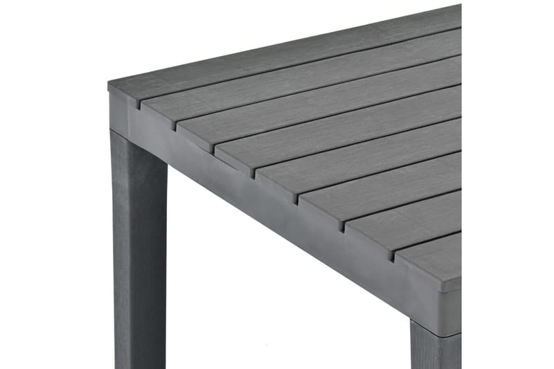 Trädgårdsbord antracit 78x78x72 cm plast - Grå - Utemöbler - Utebord & trädgårdsbord - Matbord utomhus