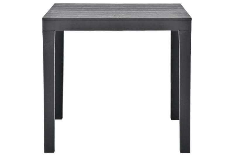 Trädgårdsbord antracit 78x78x72 cm plast - Grå - Utemöbler - Utebord & trädgårdsbord - Matbord utomhus