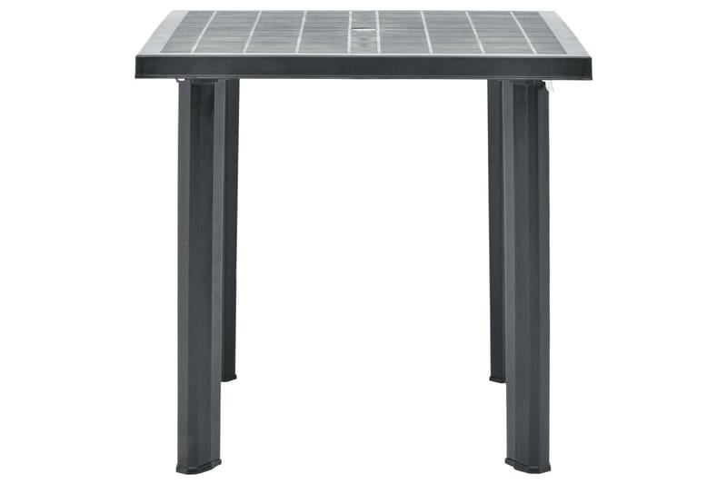 Trädgårdsbord antracit 80x75x72 cm plast - Grå - Utemöbler - Utebord & trädgårdsbord - Matbord utomhus