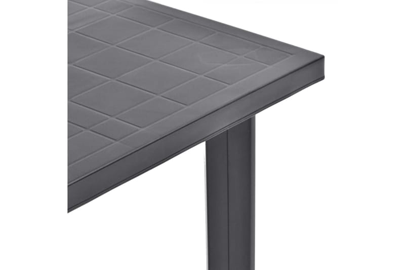 Trädgårdsbord antracit 80x75x72 cm plast - Grå - Utemöbler - Utebord & trädgårdsbord - Matbord utomhus