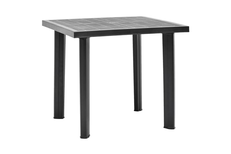 Trädgårdsbord antracit 80x75x72 cm plast - Grå - Utemöbler - Utebord & trädgårdsbord - Matbord utomhus