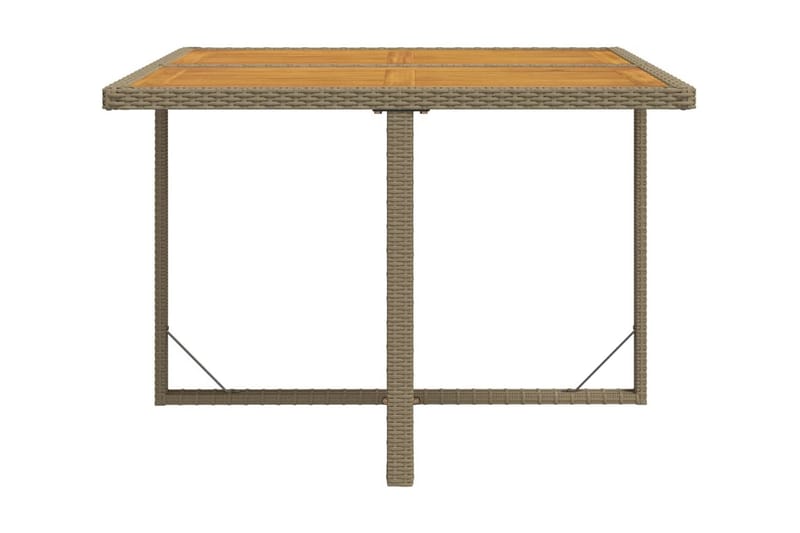 Trädgårdsbord beige 109x107x74 cm konstrotting och akaciaträ - Beige - Utemöbler - Utebord & trädgårdsbord - Matbord utomhus