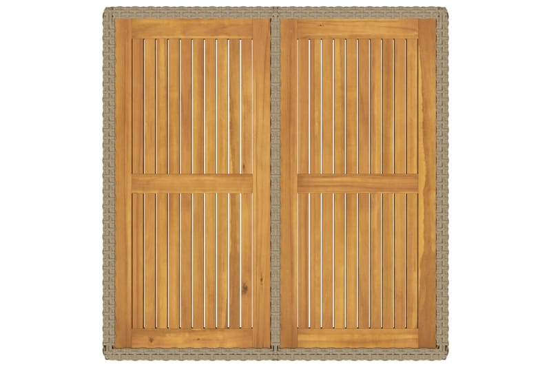 Trädgårdsbord beige 109x107x74 cm konstrotting och akaciaträ - Beige - Utemöbler - Utebord & trädgårdsbord - Matbord utomhus