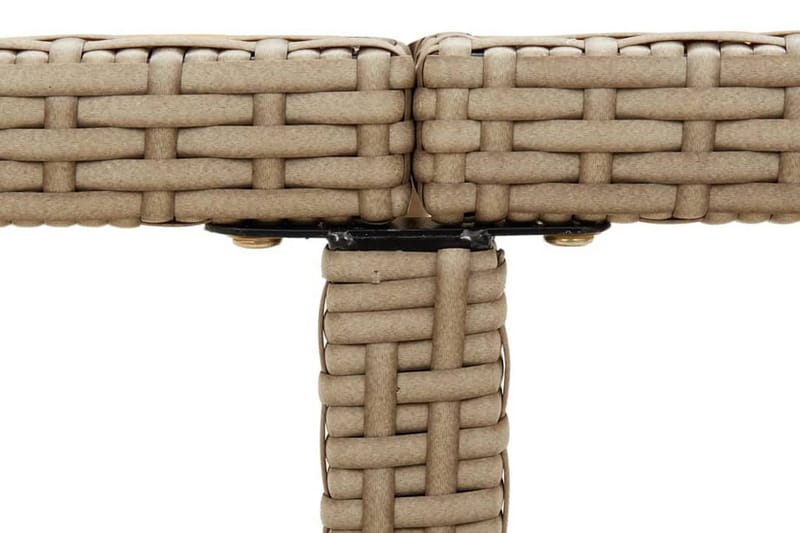 Trädgårdsbord beige 109x107x74 cm konstrotting och akaciaträ - Beige - Utemöbler - Utebord & trädgårdsbord - Matbord utomhus