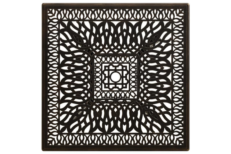 Trädgårdsbord brons 90x90x73 cm gjuten aluminium - Brun - Utemöbler - Utebord & trädgårdsbord - Matbord utomhus