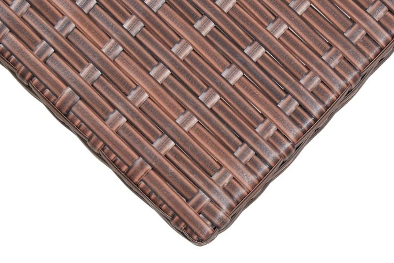 Trädgårdsbord brun 110x60x67 cm konstrotting - Brun - Matbord utomhus